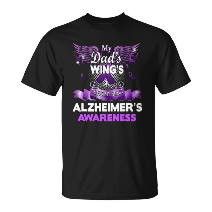 Alzheimers Awareness Gift Products Dads Wings Memorial Unisex T-Shirt