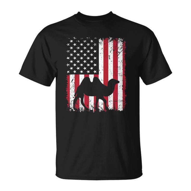American Flag Camel Animal Vintage 4Th Of July Gift Unisex T-Shirt