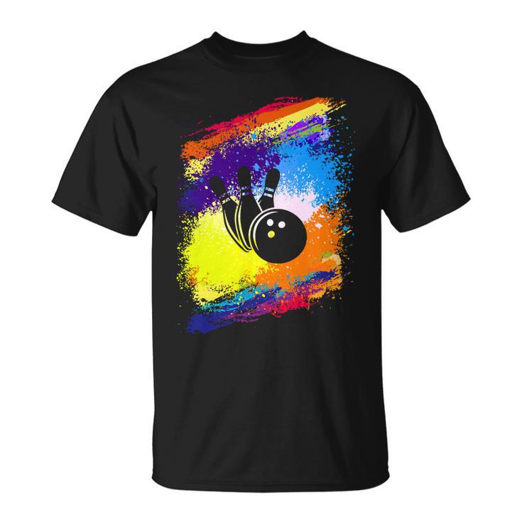 Art Watercolor 119 Bowling Bowler Unisex T-Shirt