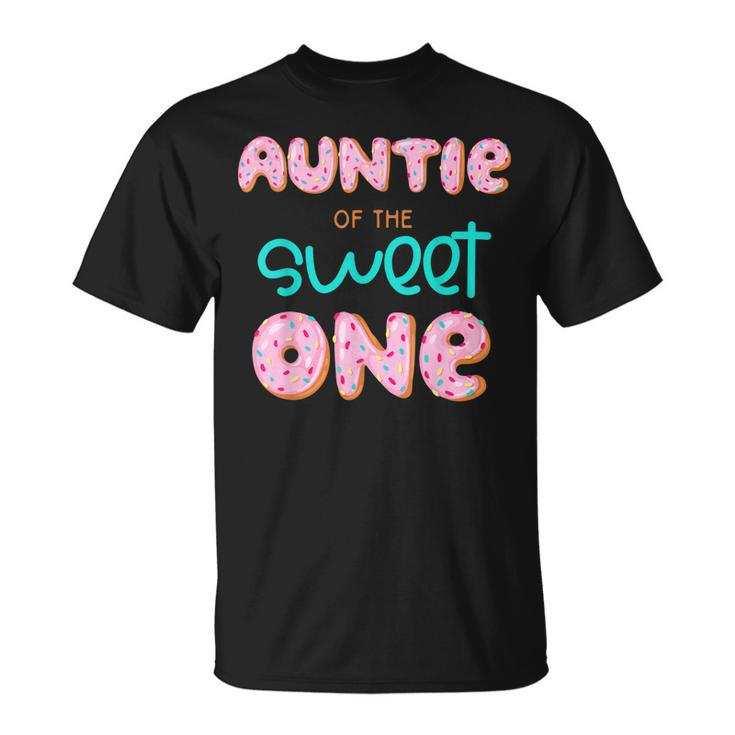 Auntie Of The Sweet One First Birthday Matching Family Donut  Unisex T-Shirt