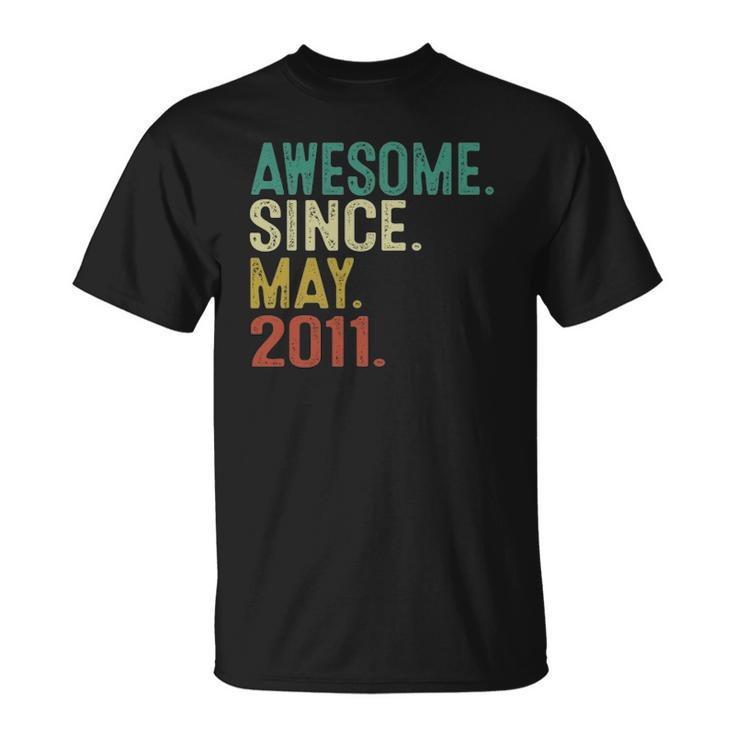 Awesome Since May 2011 Vintage 11Th Birthday 11 Years Old Unisex T-Shirt