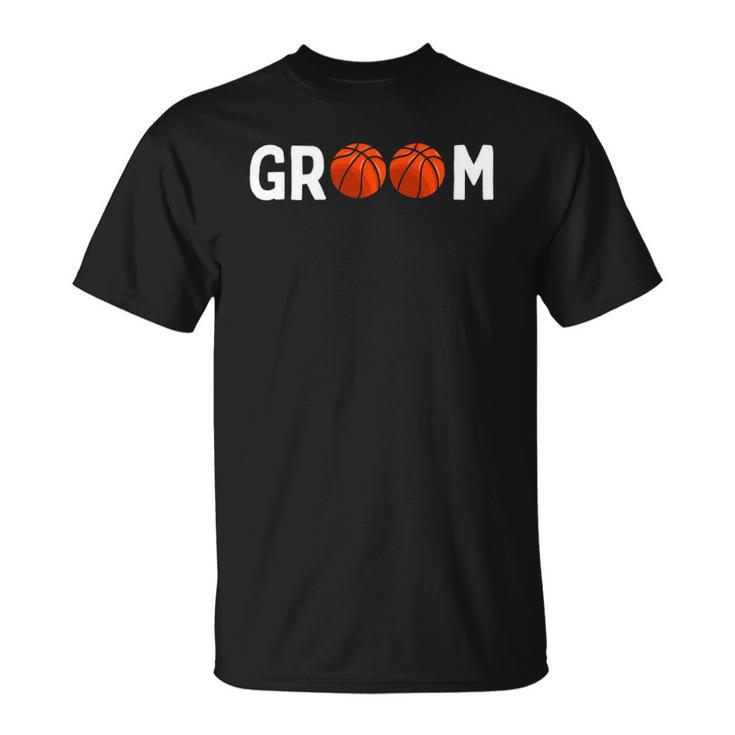 Basketball Groom Wedding Party Funny Unisex T-Shirt