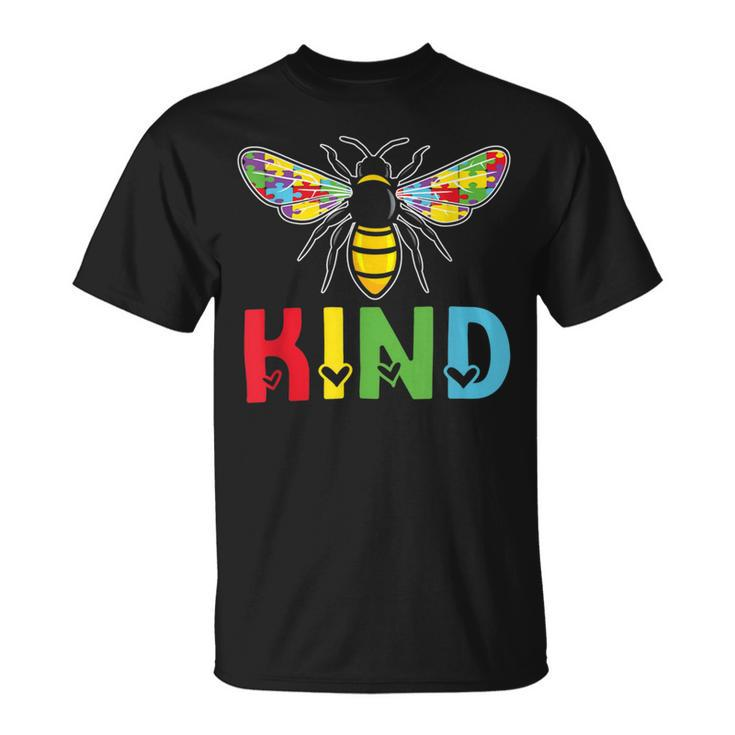 Bee Bee Bee Kind Autism Puzzle  Autistic  Autism Awareness Unisex T-Shirt