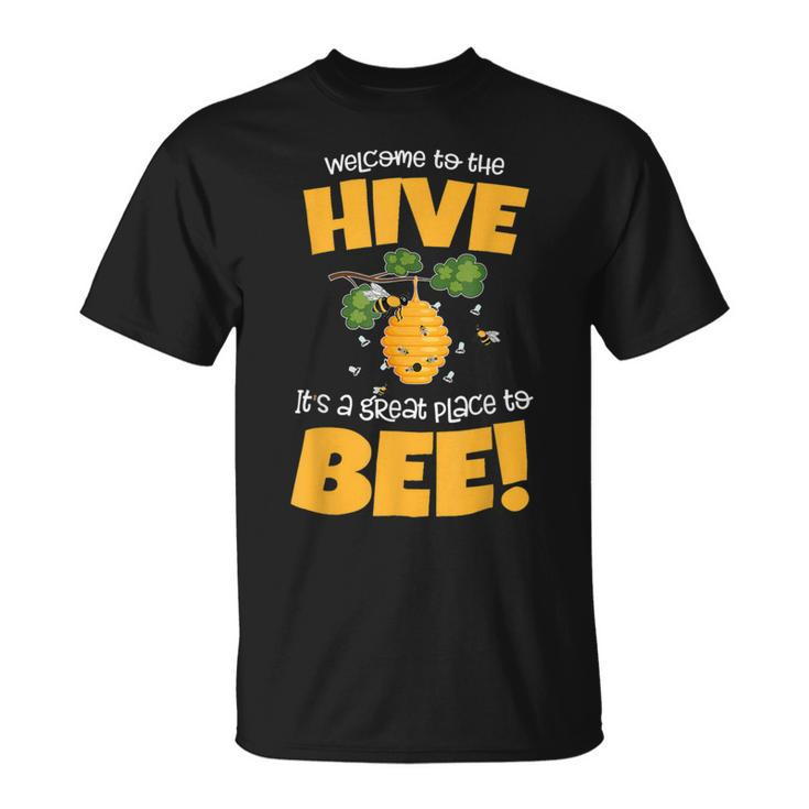 Bee Bee Bee Theme Back To School For Teachers Welcome To The Hive V2 Unisex T-Shirt