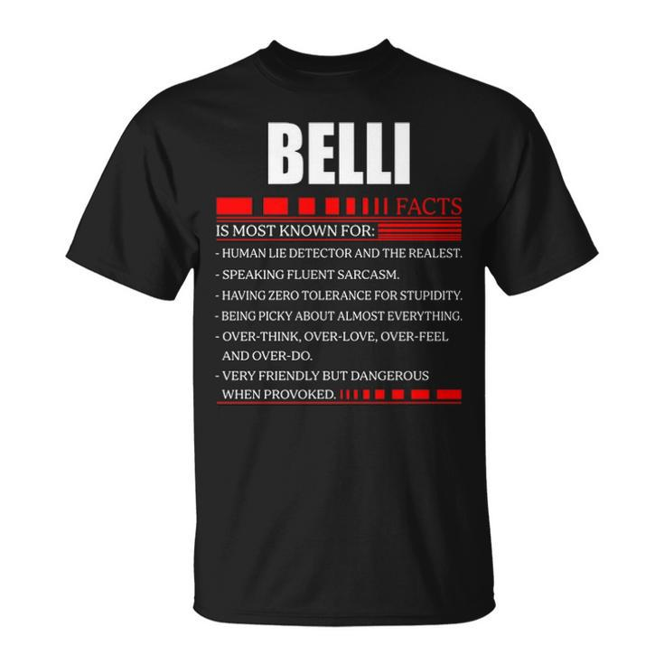 Belli Fact Fact T Shirt Belli Shirt  For Belli Fact Unisex T-Shirt