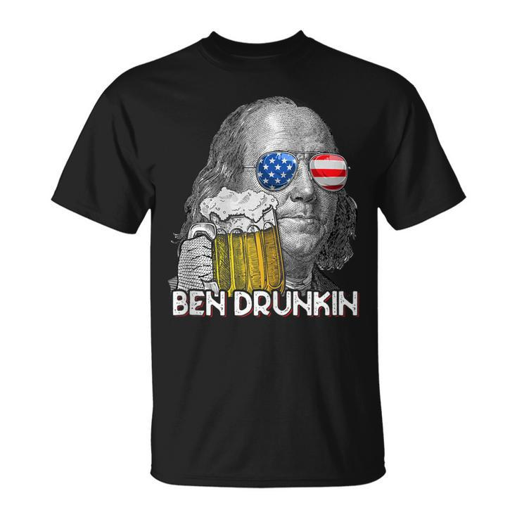 Ben Drankin Drunking Funny 4Th Of July Beer Men Woman  Unisex T-Shirt