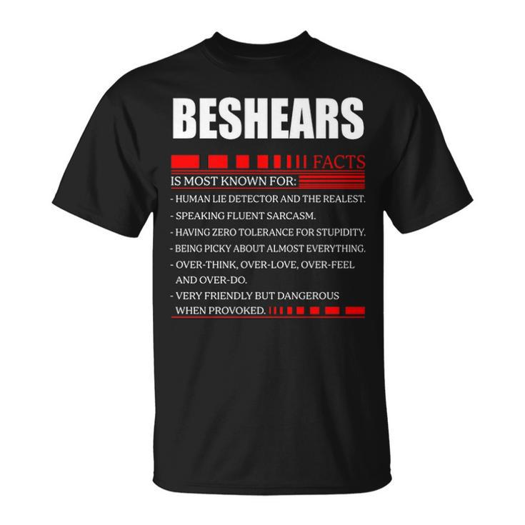 Beshears Fact Fact T Shirt Beshears Shirt  For Beshears Fact Unisex T-Shirt