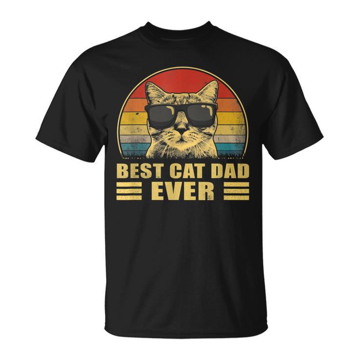 Best Cat Dad Ever Bump Fit Fathers Day Gift Daddy For Men Unisex T-Shirt