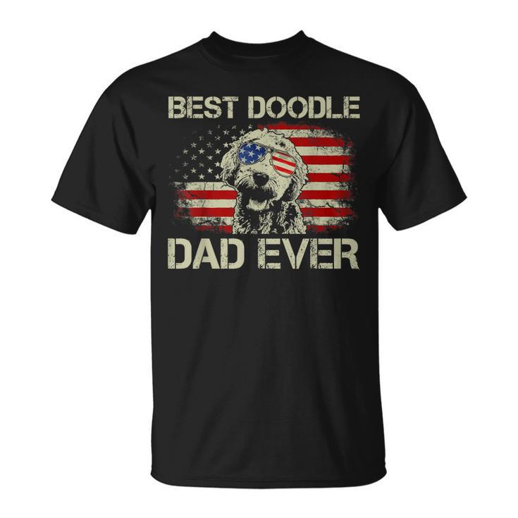 Best Doodle Dad Ever  Goldendoodle 4Th Of July Gift  Unisex T-Shirt
