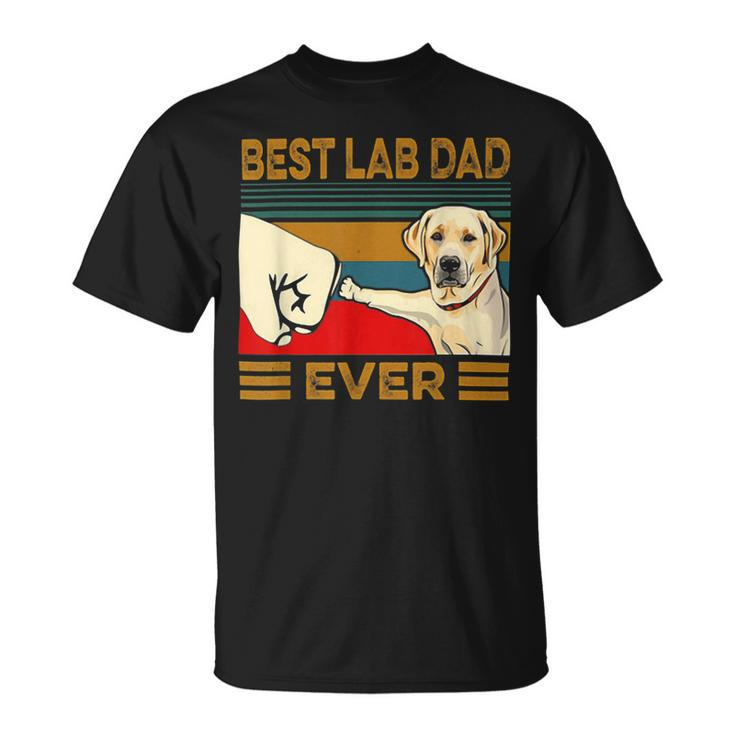 Best Lab Dad Ever Retro Vintage Unisex T-Shirt