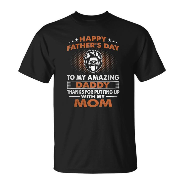 Black Russian Terrier Dog Dad Happy Fathers Day Unisex T-Shirt
