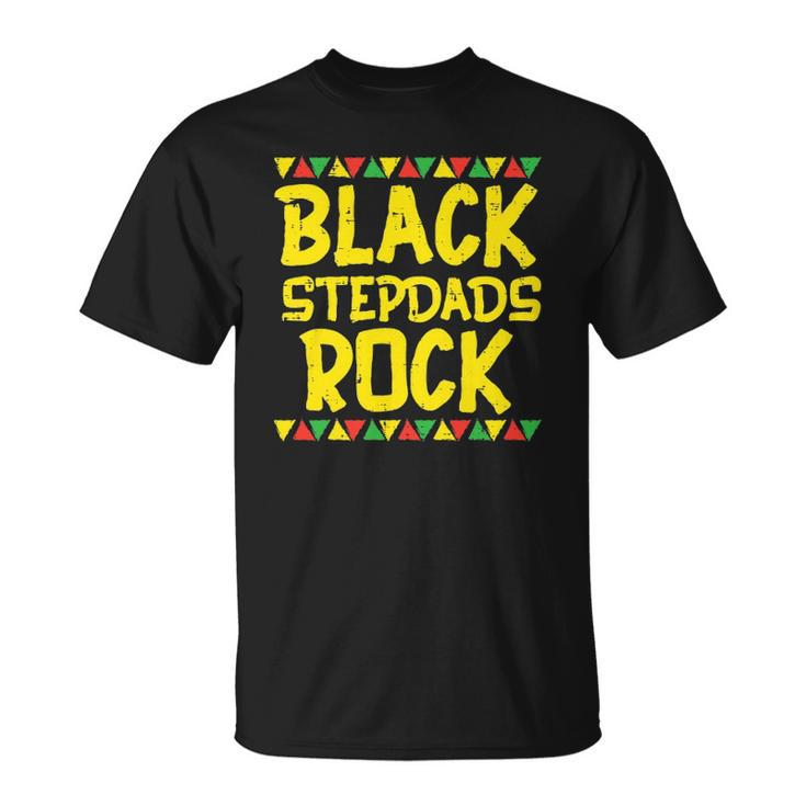 Black Stepdad Rock Kente African American Pride History Gift Unisex T-Shirt
