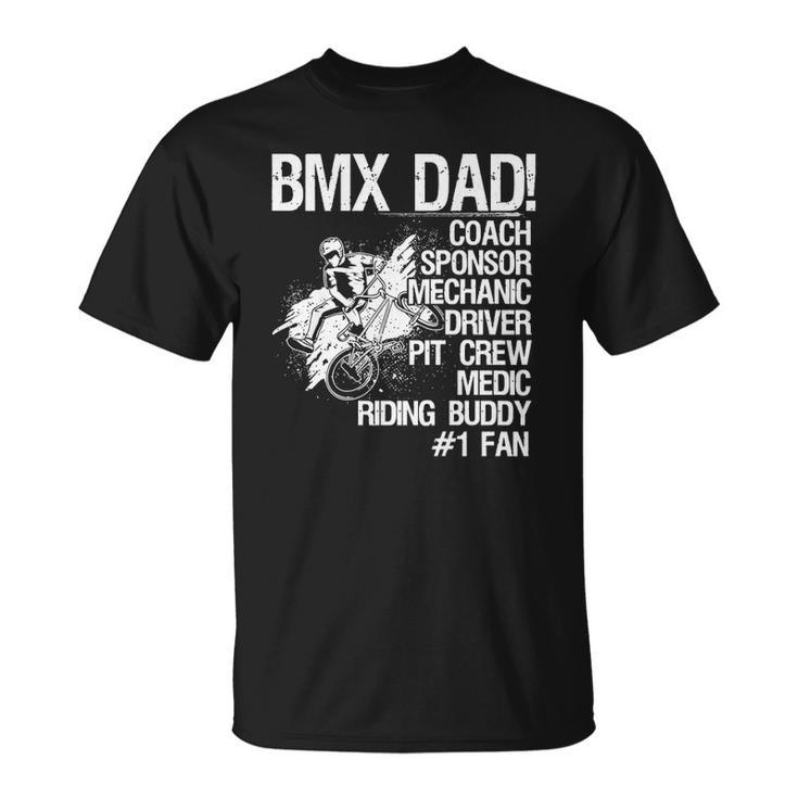 Bmx Dad Coach Sponsor Mechanic Driver On Back Classic Unisex T-Shirt