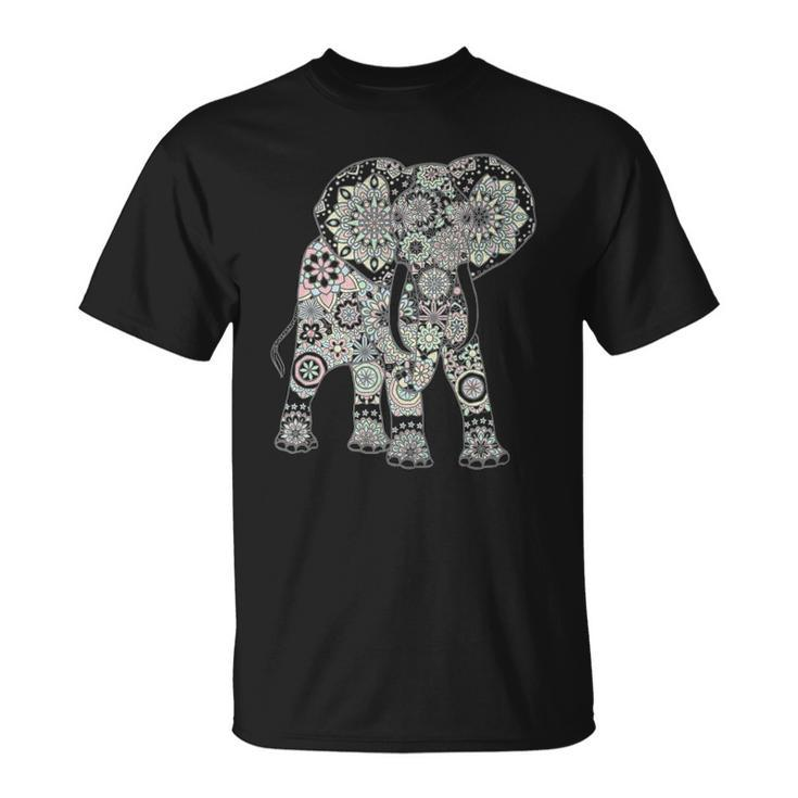 Boho Patterned Elephant T-shirt