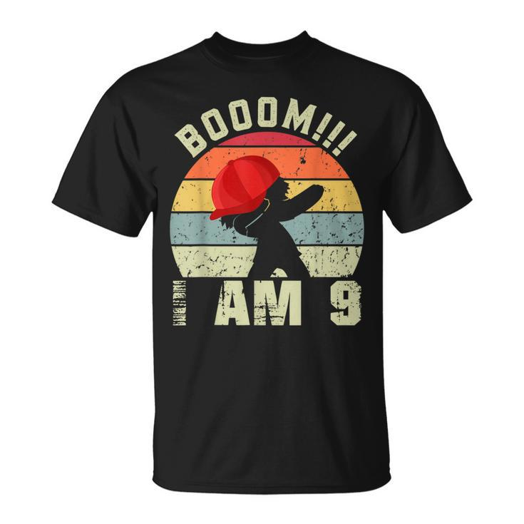 Boom I Am 9 Gift Boy 9 Years Being Awesome 9Th Birthday  Unisex T-Shirt