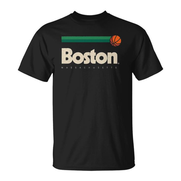 Boston Basketball B-Ball Massachusetts Green Retro Boston Unisex T-Shirt