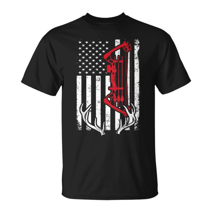 Bow Hunting American Flag Archery For Hunters T-shirt