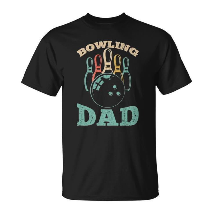 Bowling Dad Funny Bowler Graphic For Fathers Day Unisex T-Shirt