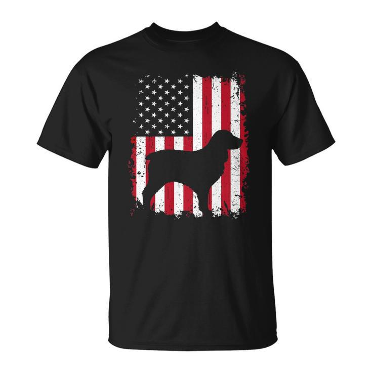 Boykin Spaniel 4Th Of July American Usa Flag Dog Gift Unisex T-Shirt