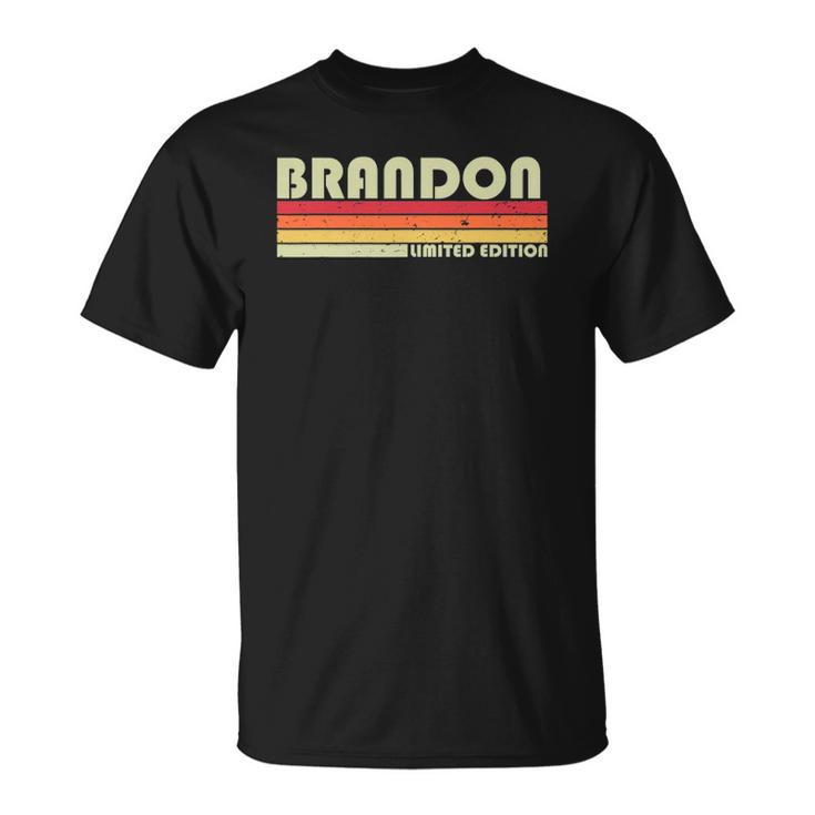 Brandon Gift Name Personalized Funny Retro Vintage Birthday Unisex T-Shirt