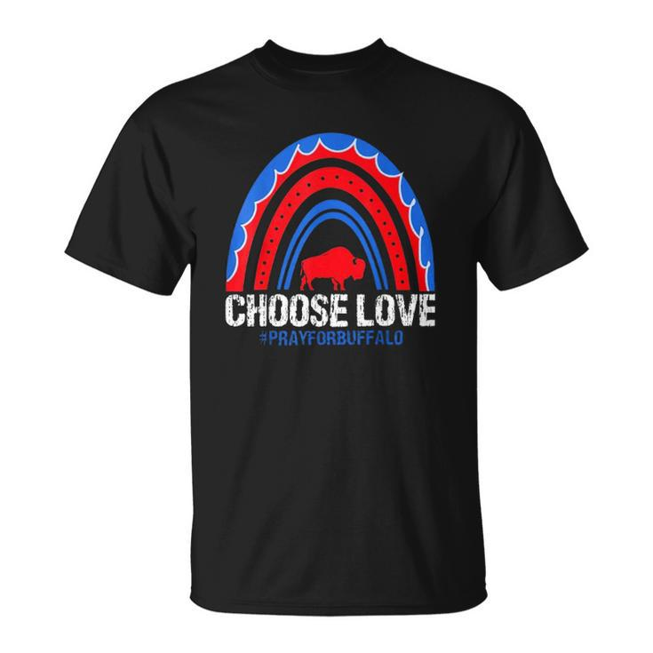 Buffalo Strong Choisissez Lamour Priez Pour Buffalo Rainbow Unisex T-Shirt