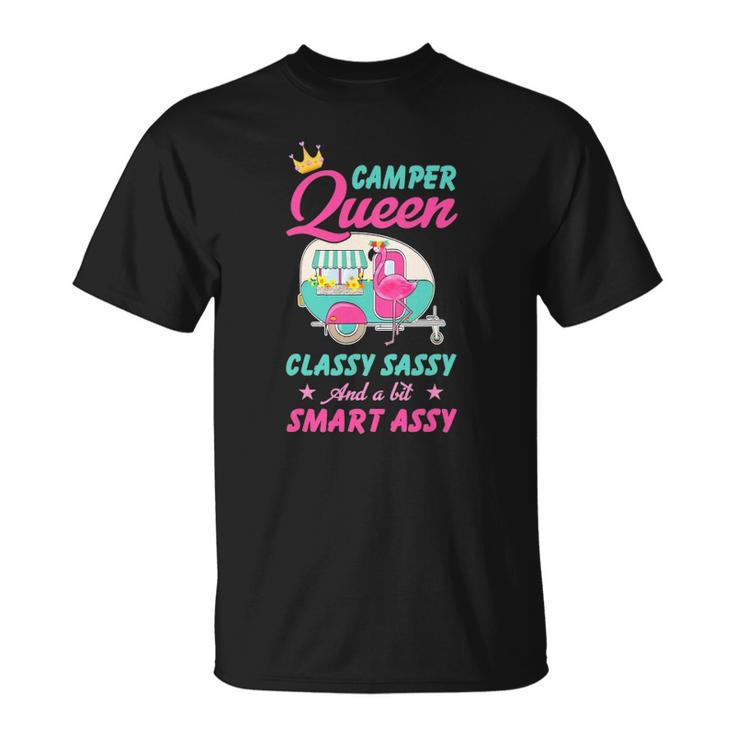 Camper Queen Classy Sassy Smart Assy Funny Women Camping Rv Unisex T-Shirt
