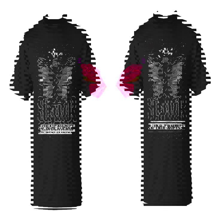 Cancer Survivor Butterfly Melanoma Awareness Skin Cancer T-shirt Cancer Survivor Butterfly Melanoma Awareness Skin Cancer T-shirt