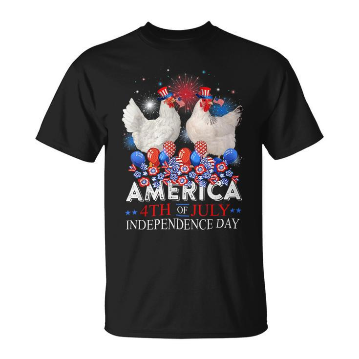 Chicken Chicken Chicken America 4Th Of July Independence Day Usa Fireworks Unisex T-Shirt