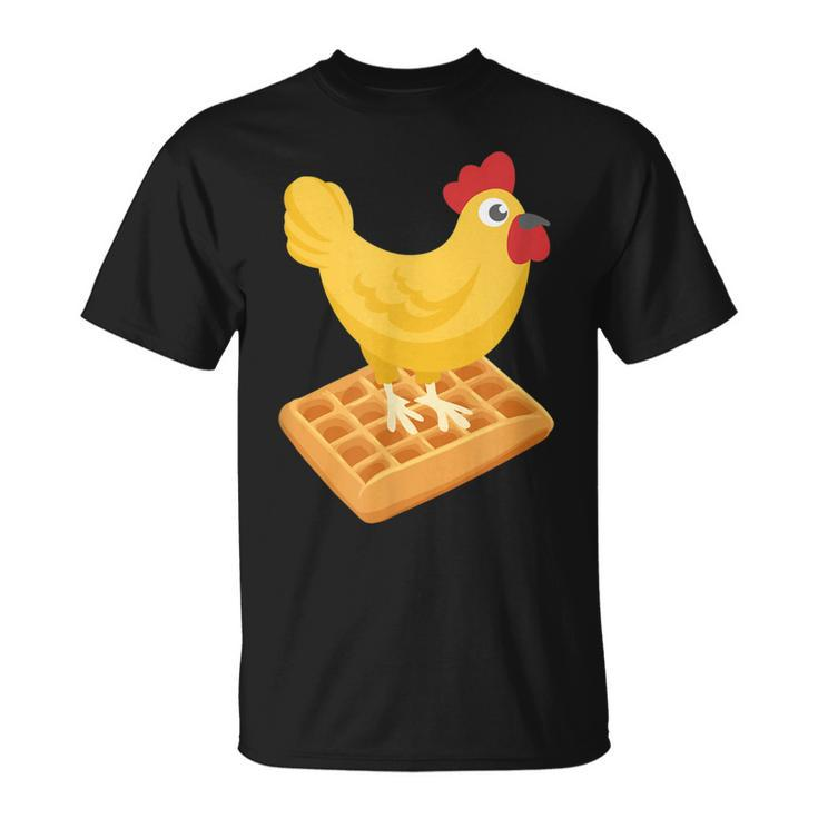 Chicken Chicken Chicken & Waffles Funny Breakfast V3 Unisex T-Shirt