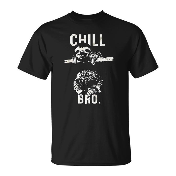 Chill Bro Cool Sloth On Tree Unisex T-Shirt