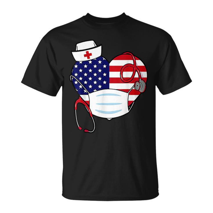 Christmas Nurse America Heart 4Th Of July Of Nurse Fun  Unisex T-Shirt