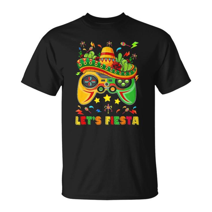 Cinco De Mayo  Kids Lets Fiesta Gamer Boy Video Games Unisex T-Shirt