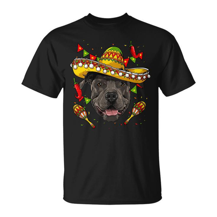Cinco De Mayo Pit Bull Men Women Kids Sombrero T-Shirt Unisex T-Shirt