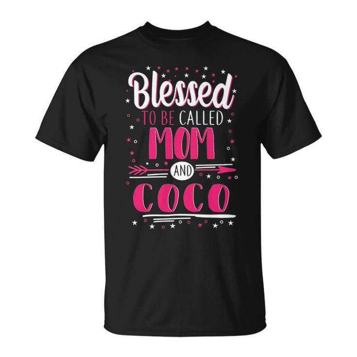 Coco Grandma Blessed To Be Called Mom And Coco T-Shirt