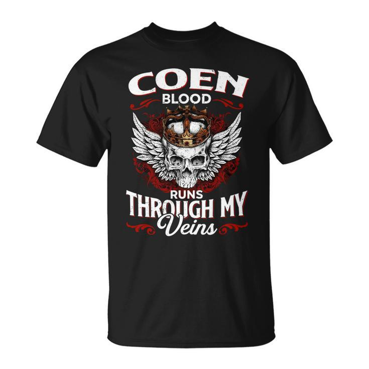 Coen Blood Runs Through My Veins Name V2 Unisex T-Shirt