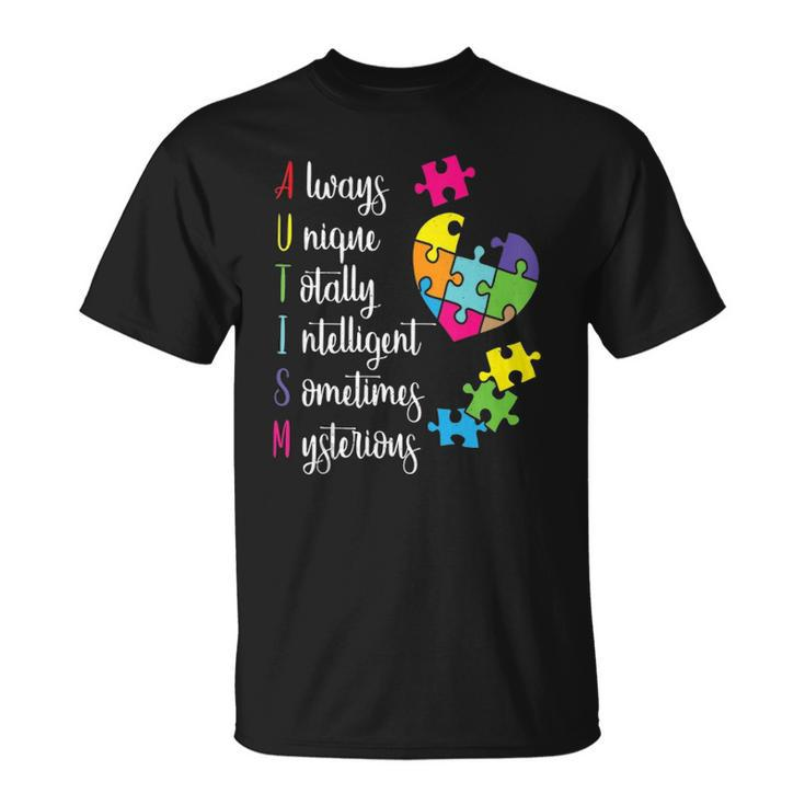 Colorful Autism Awareness Gift Design For Asd Parents  Unisex T-Shirt