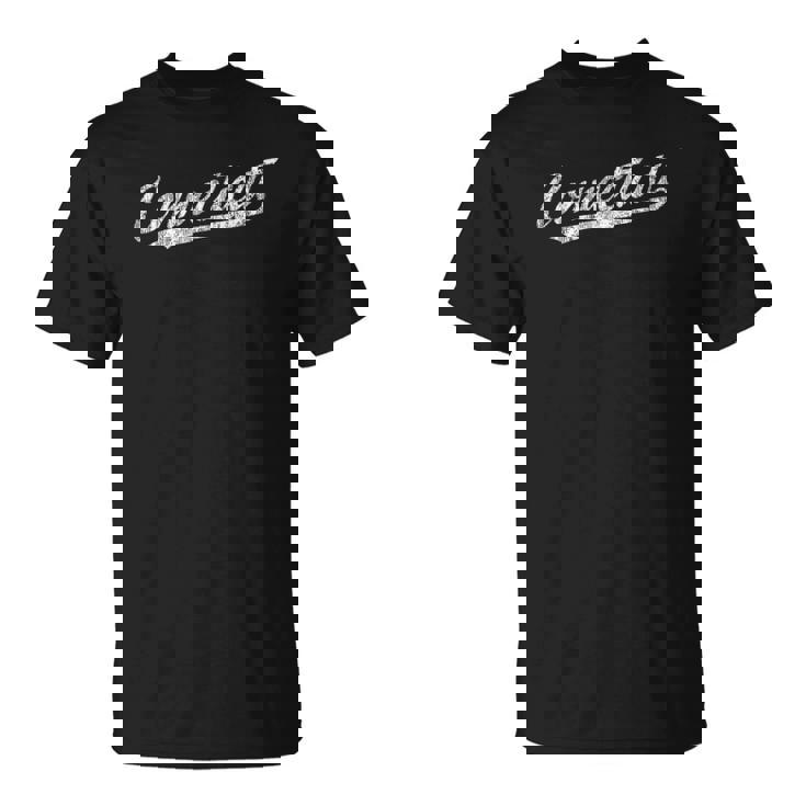 Connecticut Ct Vintage Sports Script Retro Tee Unisex T-Shirt
