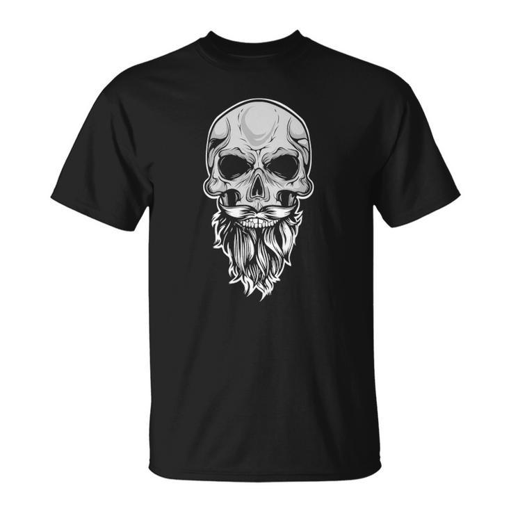 Cool Skull Costume - Bald Head With Beard - Skull Unisex T-Shirt