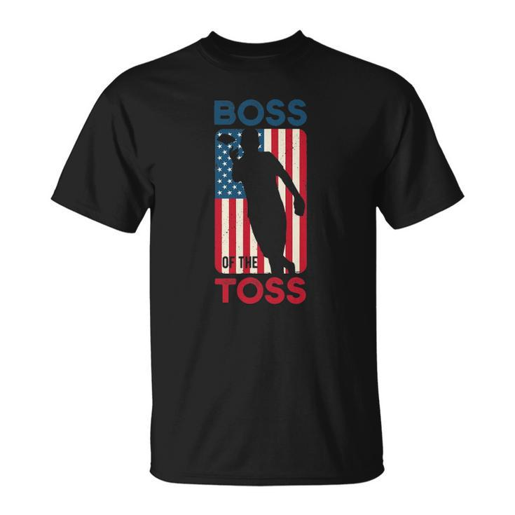 Cornhole S For Men Boss Of The Toss 4Th Of July Unisex T-Shirt