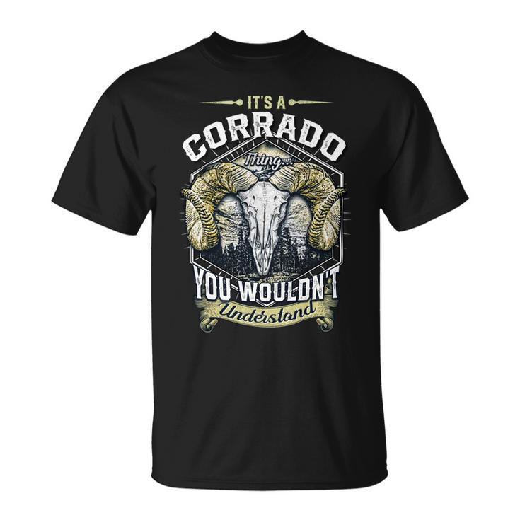 Corrado Name Shirt Corrado Family Name V4 Unisex T-Shirt