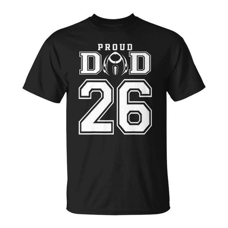 Custom Proud Football Dad Number 26 Personalized For Men Unisex T-Shirt