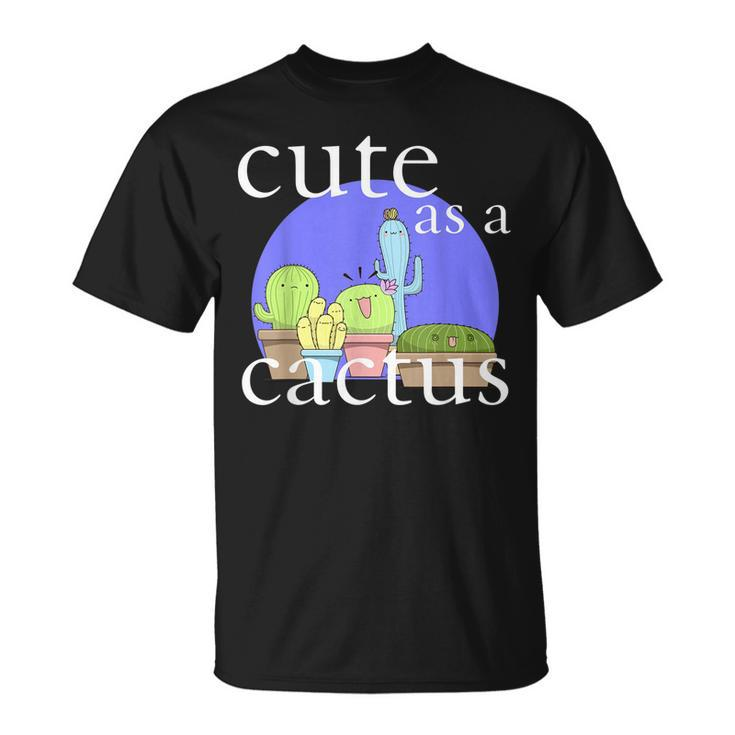Cute As A Cactus Botanical Babe Mini Plant Lady Gardening T-shirt