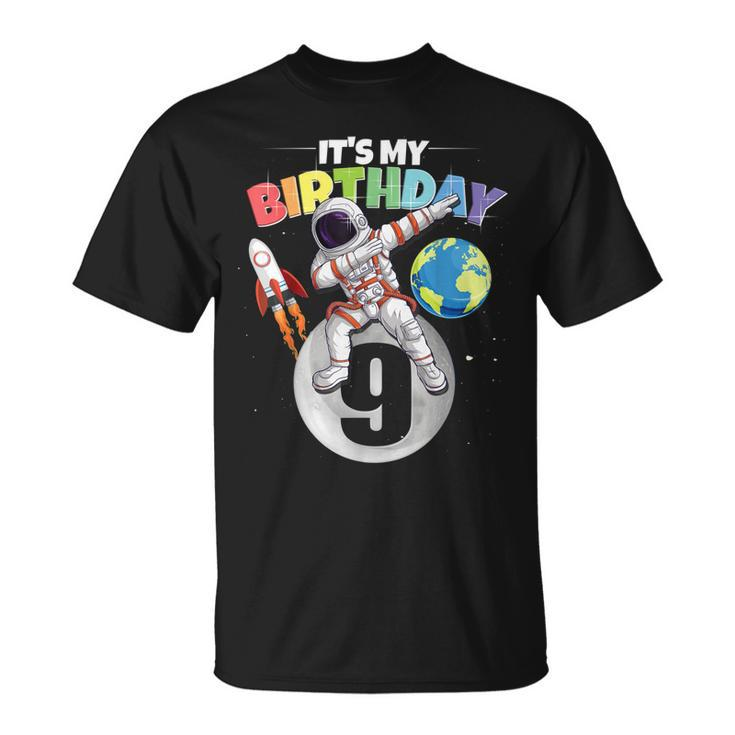 Dabbing Astronaut 9Th Birthday Boy Girl 9 Years 2013  Unisex T-Shirt