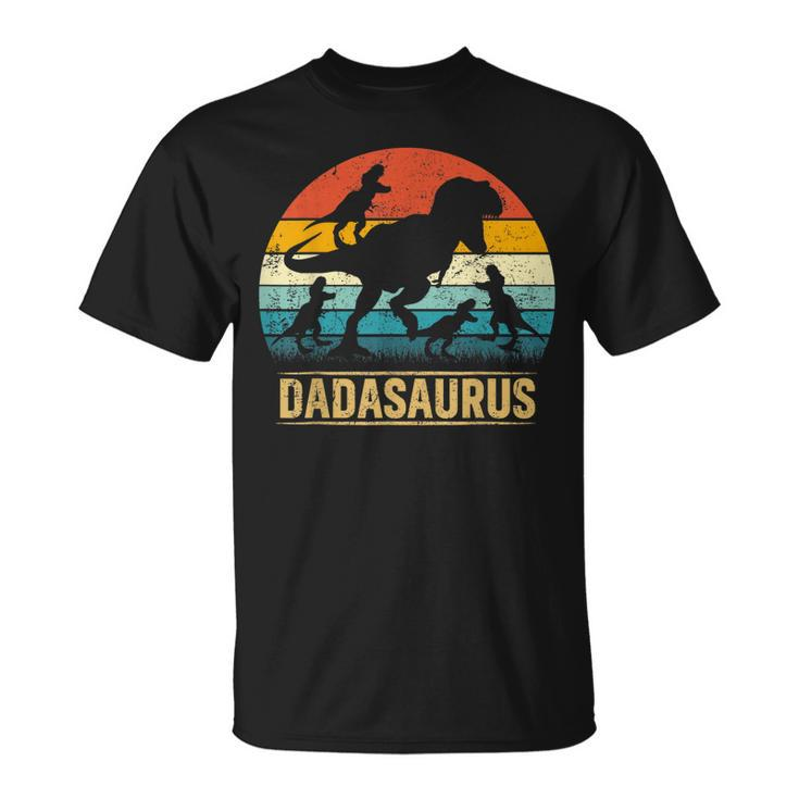 Dada Dinosaur T Rex Dadasaurus 4 Kids Fathers Day  Unisex T-Shirt
