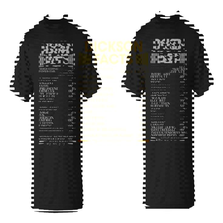 Dickson Name Dickson Facts T-Shirt