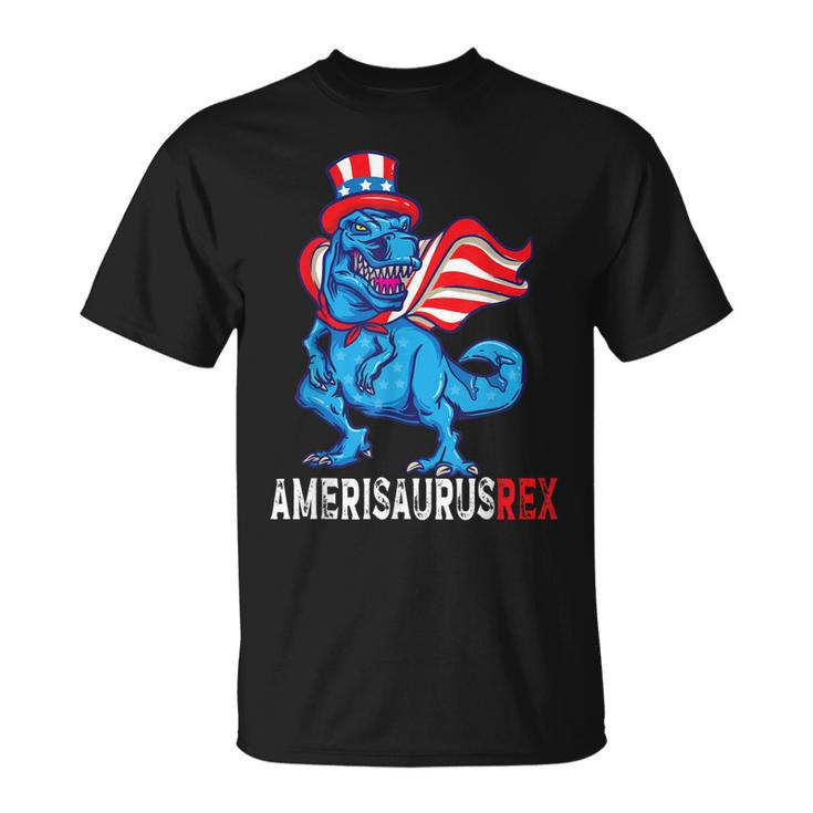 Dinosaur 4Th Of July Amerisaurus Usa Boys Toddler T Rex Fun  Unisex T-Shirt