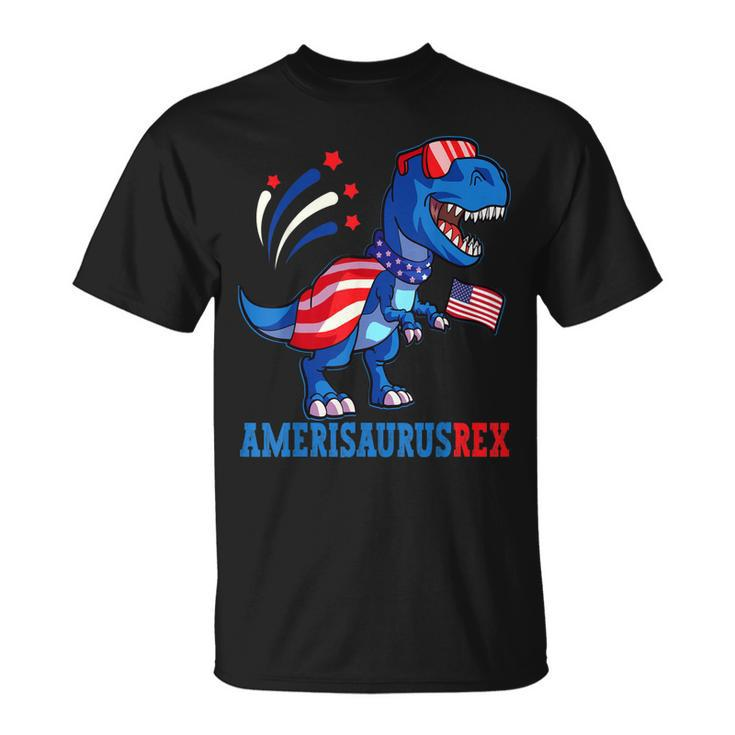 Dinosaur 4Th Of July Kids Boys Toddler Amerisaurus T Rex  Unisex T-Shirt