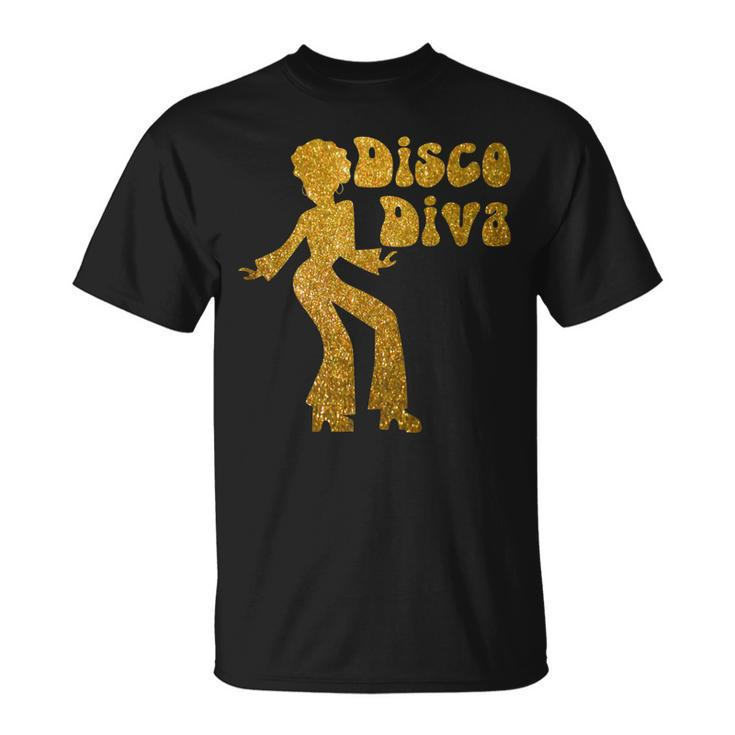 Disco Diva Retro 70S Seventies Retro Disco Ball T-shirt