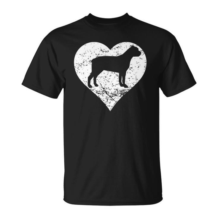 Distressed Cane Corso Heart Dog Owner Graphic  Unisex T-Shirt
