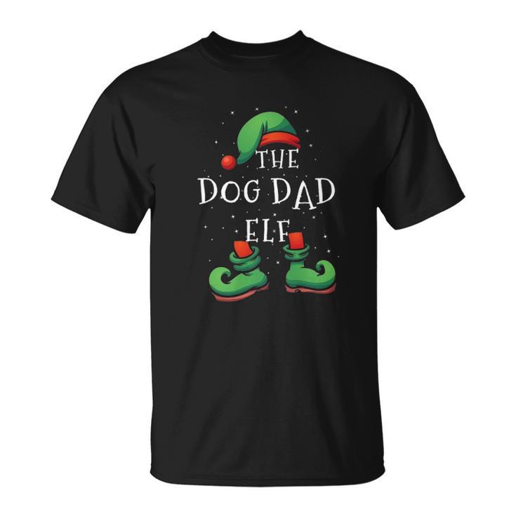 Dog Dad Elf - Funny Matching Family Christmas Pajamas Unisex T-Shirt